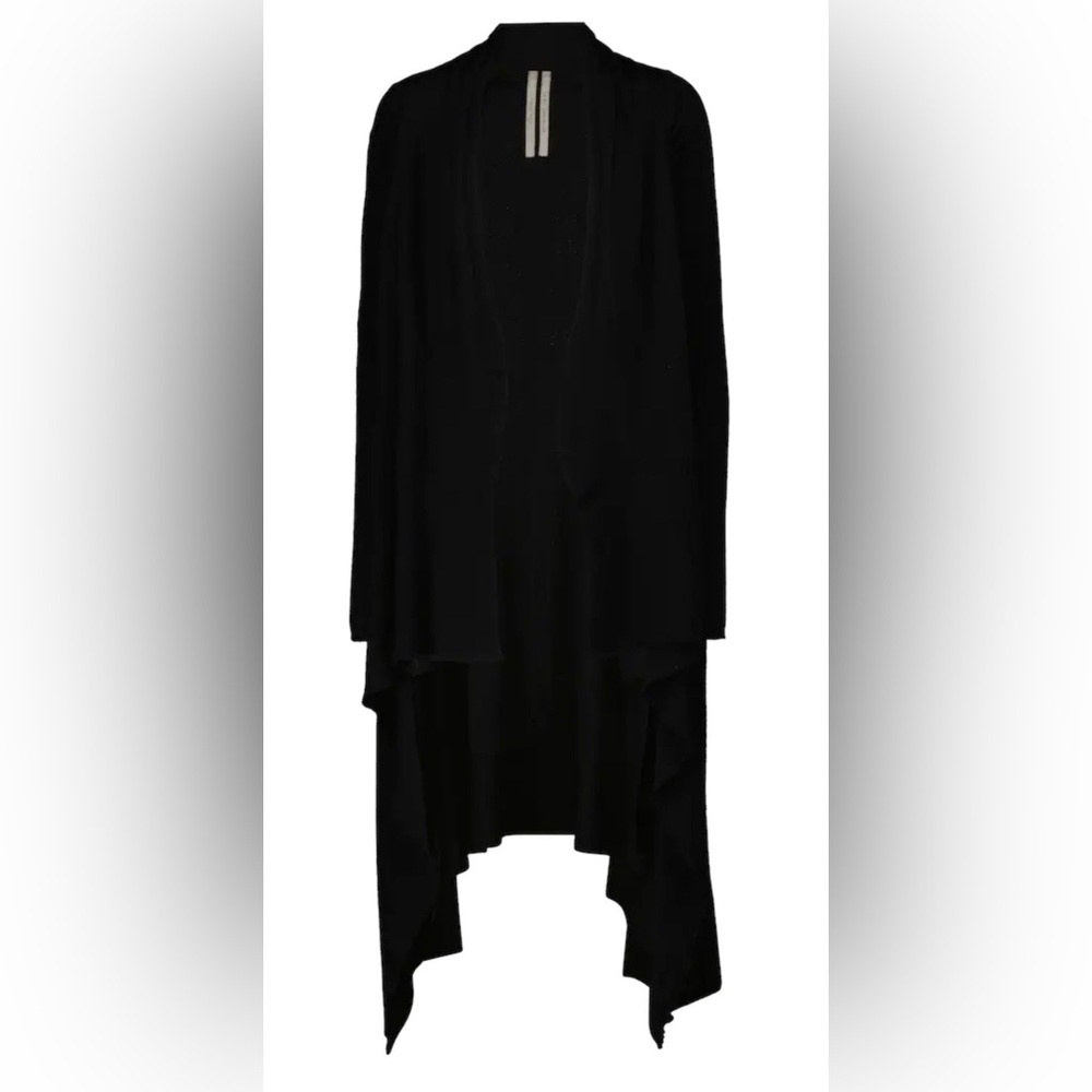 Rick Owens Asymmetric wool Long cardigan